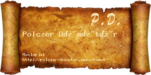 Polczer Dömötör névjegykártya